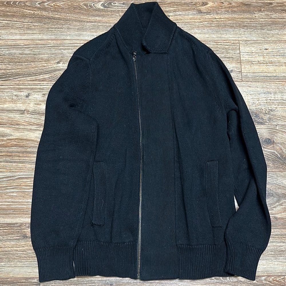 Banana Republic Black Zip-Up Men’s Sweater